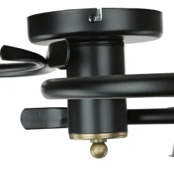 Glaslampen|Metall Lampen*Luminex Deckenlampe Glas Metall Schwarz Weiß Messing 3-flammig