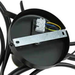 Glaslampen|Metall Lampen*Luminex Deckenlampe Glas Metall Schwarz Weiß Messing 3-flammig