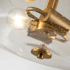 Flurlampen|Bürolampen*Elstead Deckenlampe Glas Schirm Ø 31,3 cm in Messing gebürstet