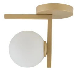 Deckenleuchten|Flurlampen*Sigma Deckenlampe Gold Glas Kugel Metall blendarm G9 Modern