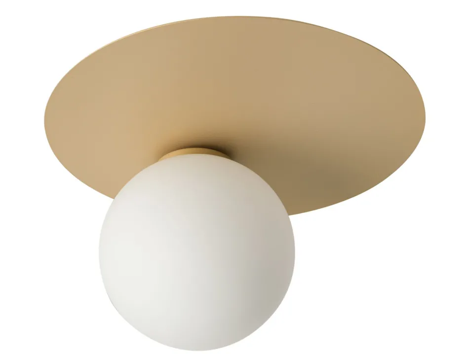 Sigma Deckenlampe Gold Metall Glas blendarm G9 B:27 cm klein< Deckenleuchten|Flurlampen