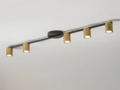 Deckenleuchten|Flurlampen*Sigma Deckenlampe Gold Schwarz 5-flammig 110 cm stylisch