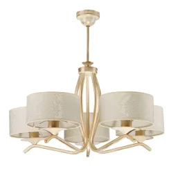 Deckenleuchten|Moderne Lampen*Jupiter Deckenlampe Gold Weiß Ø66cm Esstisch Leuchte 5xE27