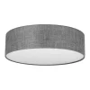 TK Lighting Deckenlampe Grau rund flach Ø 60 cm Stoffschirm Modern< Deckenleuchten|Flurlampen