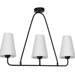 Deckenleuchten|Bürolampen*Luminex Deckenlampe Grau Schwarz 90 cm breit 3x E27