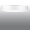 Deckenleuchten|Flurlampen*Sollux Deckenlampe groß Ø 100 cm rund Weiß blendarm Stoff Glas