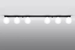 Sollux Deckenlampe groß 120 cm lang Glas Kugeln 6-flammig G9< Deckenleuchten|Flurlampen