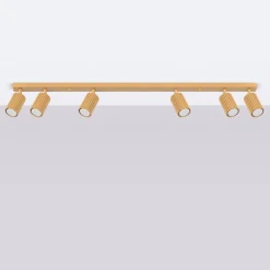 Sollux Deckenlampe groß 117 cm lang 4-flammig GU10 in Gold Modern< Wohnzimmerlampen|Flurlampen