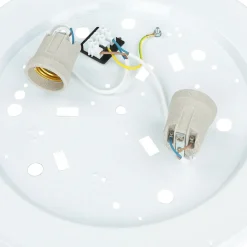 Lamkur Deckenlampe groß Holz Glas Ø37cmSchlafzimmer< Holzlampen|Moderne Lampen