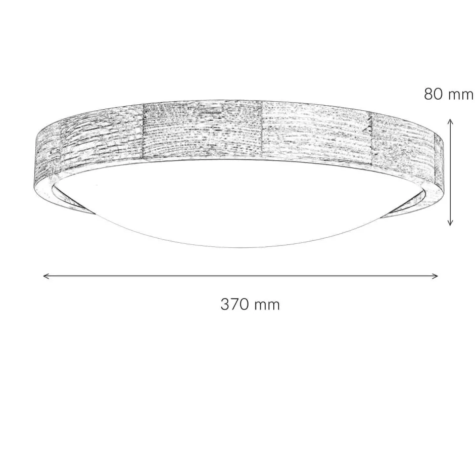 Lamkur Deckenlampe groß Holz Glas Ø37cmSchlafzimmer< Holzlampen|Moderne Lampen