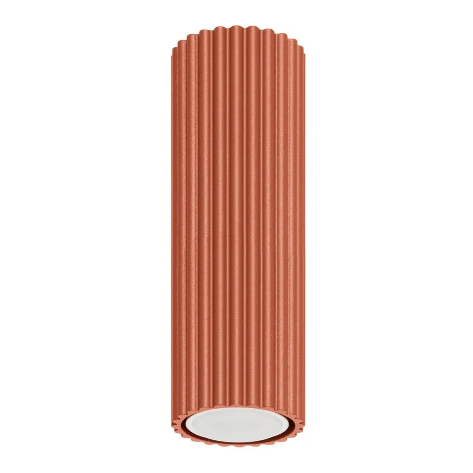 Flurlampen|Wohnzimmerlampen*Sollux Deckenlampe GU10 H: 20 cm Ø 6,5 cm klein Rot Aufputz Modern