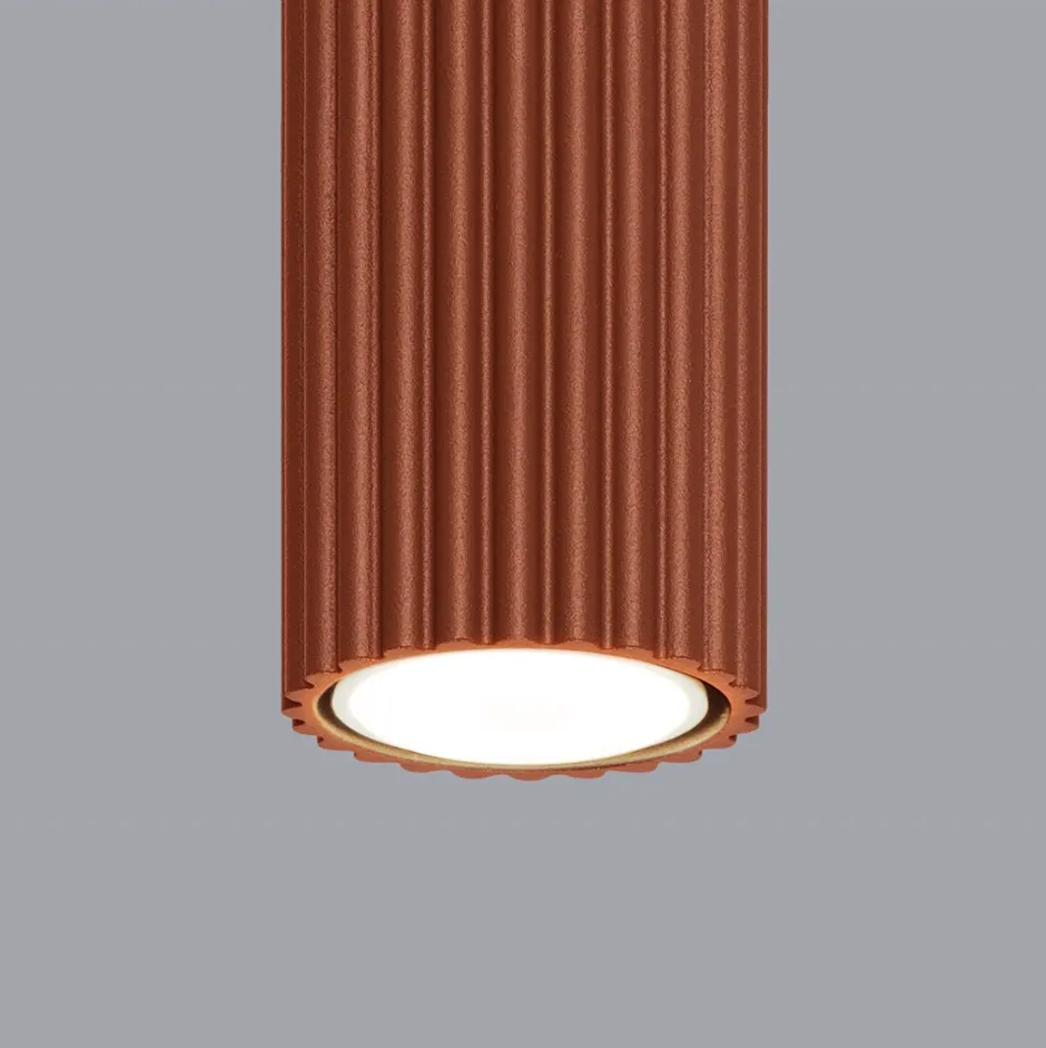 Flurlampen|Wohnzimmerlampen*Sollux Deckenlampe GU10 H: 20 cm Ø 6,5 cm klein Rot Aufputz Modern