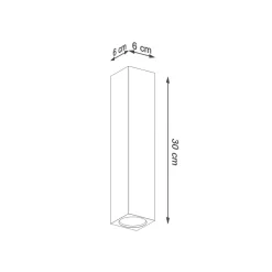 Holzlampen|Moderne Lampen*Sollux Deckenlampe Holz 30 cm hoch Modern GU10 BASILEA