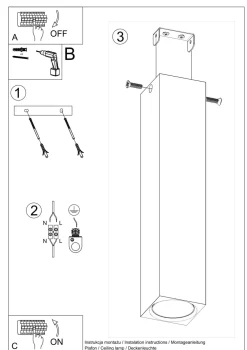 Holzlampen|Moderne Lampen*Sollux Deckenlampe Holz 30 cm hoch Modern GU10 BASILEA