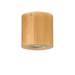 Sollux Deckenlampe Holz Ø10cm klein rund GU10 Modern< Holzlampen|Spots