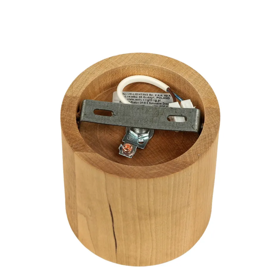 Sollux Deckenlampe Holz Ø10cm klein rund GU10 Modern< Holzlampen|Spots