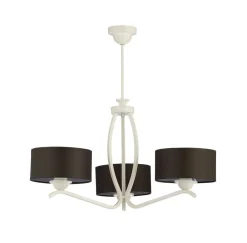 Deckenleuchten|Moderne Lampen*Jupiter Deckenlampe in Weiß Braun Ø66cm Wohnzimmerleuchte