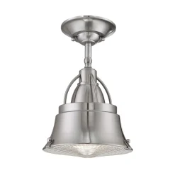 Deckenleuchten|Flurlampen*Elstead Deckenlampe Industrial Metall Glas in Nickel DEBIELA