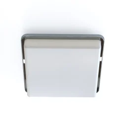 Deckenleuchten|Badezimmer Lampe*Nowodvorski Deckenlampe IP44 Chrom Weiß B: 25 cm quadratisch 2x E27