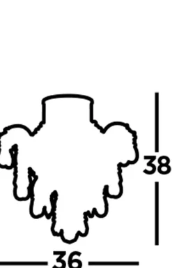 Deckenleuchten|Wohnzimmerlampen*Searchlight Deckenlampe IP44 Kristall Ø 36 cm GU10 Chrom Badezimmer