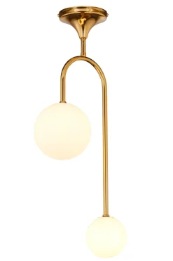Jupiter Deckenlampe Jugendstil Messing Glas in Gold G9 blendarm< Deckenleuchten|Bürolampen