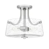 Elstead Deckenlampe Jugendstil rund Ø 31,3 cm Nickel Metall Regenglas< Flurlampen|Bürolampen