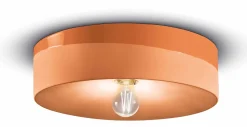 Deckenleuchten|Flurlampen*Ferroluce Deckenlampe Keramik E27 D: 40 cm Orange rund Retro