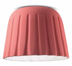 Ferroluce Deckenlampe Keramik E27 D: 40 cm Koralle rund Handarbeit< Wohnzimmerlampen|Keramiklampen