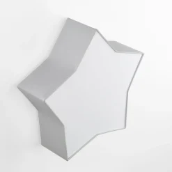 Deckenleuchten|Kinderzimmerlampen*TK Lighting Deckenlampe Kinderzimmer Stern L: 45 cm Stoff Weiß Grau 2x E27