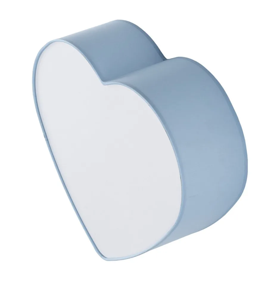 TK Lighting Deckenlampe Kinderzimmer Hellblau Weiß L: 42 cm Herz 2x E27<Kinder Deckenleuchten|Kinderzimmerlampen