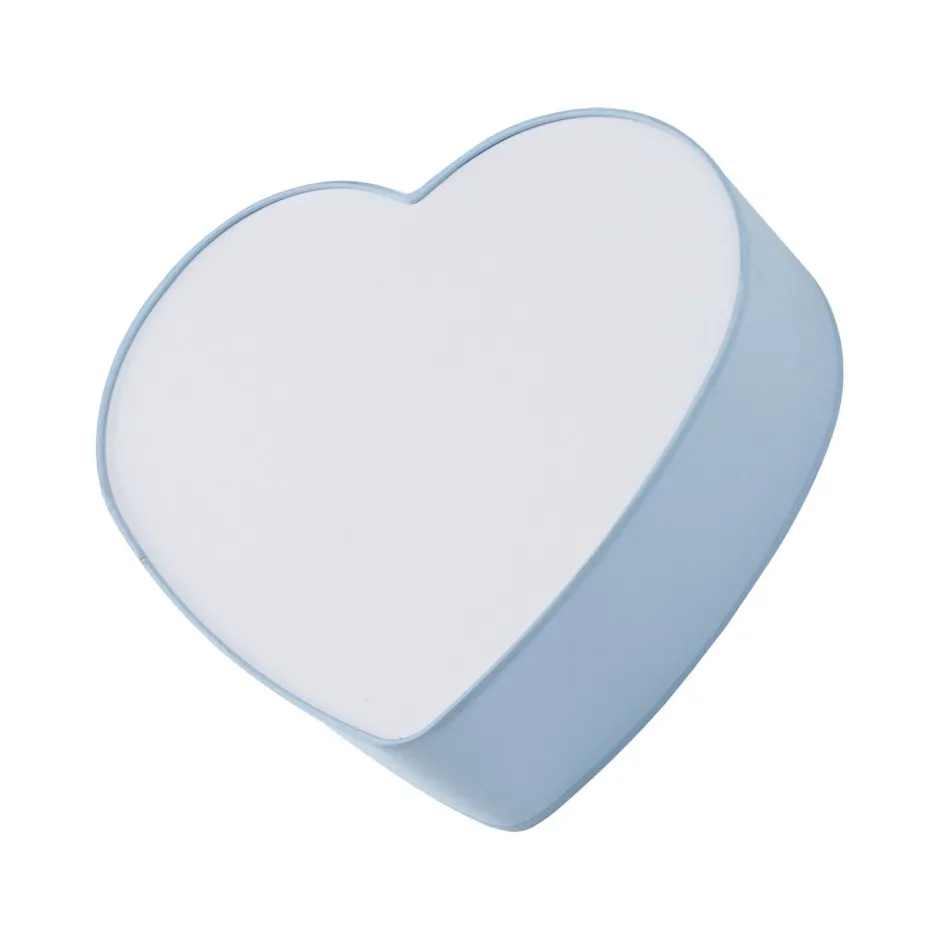 TK Lighting Deckenlampe Kinderzimmer Hellblau Weiß L: 42 cm Herz 2x E27<Kinder Deckenleuchten|Kinderzimmerlampen