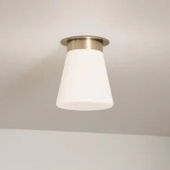 Deckenleuchten|Flurlampen*Elstead Deckenlampe klein B: 21,6 cm E27 Metall Glas in Bronze Weiß