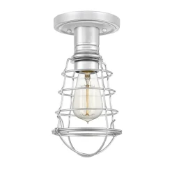 Deckenleuchten|Flurlampen*Elstead Deckenlampe klein Metall Ø 14,5 cm in Chrom poliert Vintage