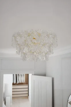 By Rydéns Deckenlampe Kristall 51,5 cm breit in Gold 3-flammig E14< Deckenleuchten|Wohnzimmerlampen