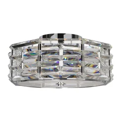 Elstead Deckenlampe Kristall Metall rund Ø48cm E27 BERSIVA< Deckenleuchten|Flurlampen