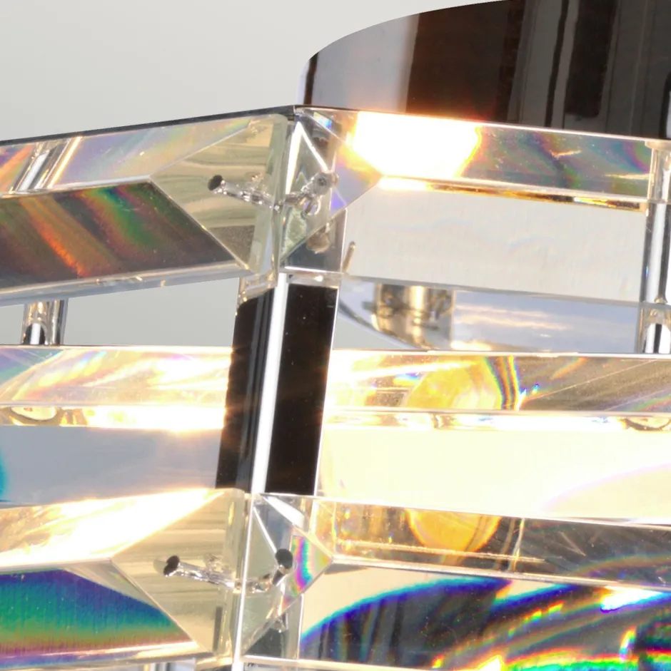 Elstead Deckenlampe Kristall Metall rund Ø48cm E27 BERSIVA< Deckenleuchten|Flurlampen