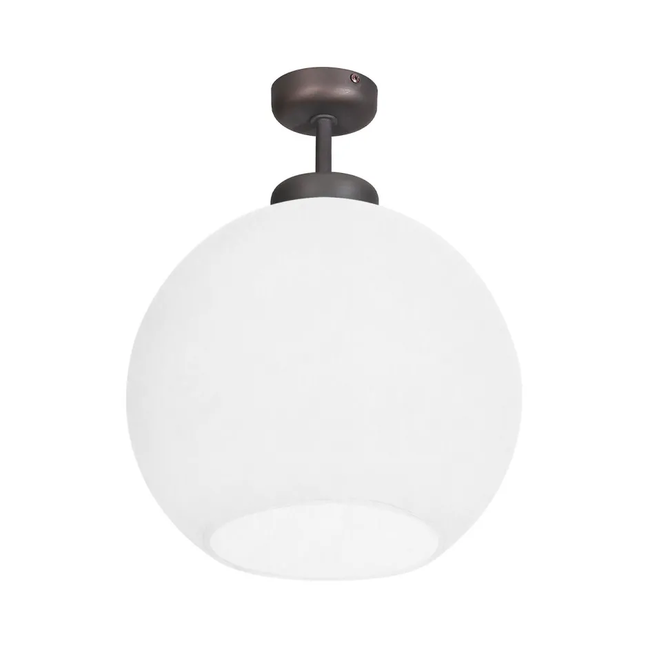 Deckenleuchten|Badezimmer Lampe*Giovanni Battista Deckenlampe Kugel Ø 24 cm Messing Glas E27 in Bronze Weiß