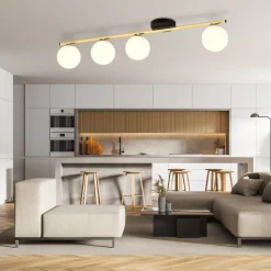 Emibig Deckenlampe Kugelschirme Glas Metall 100 cm< Deckenleuchten|Flurlampen