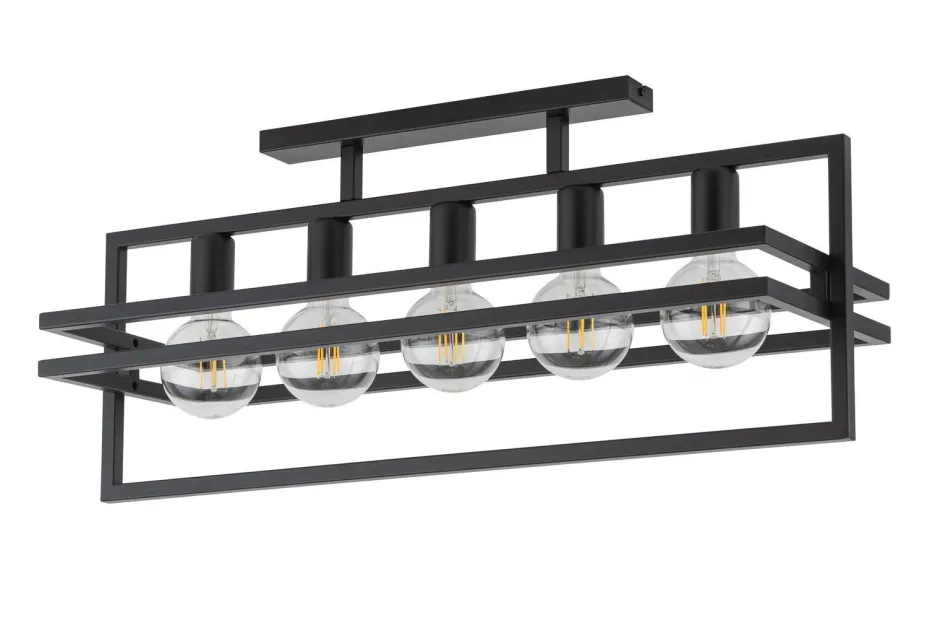 Sigma Deckenlampe Mehrflammig Schwarz Metall E27 stylisch< Deckenleuchten|Moderne Lampen