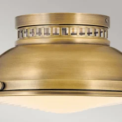 Deckenleuchten|Flurlampen*Elstead Deckenlampe Messing antik 2x E27 Ø 32 cm Industrial Design