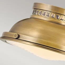 Deckenleuchten|Flurlampen*Elstead Deckenlampe Messing antik 2x E27 Ø 32 cm Industrial Design