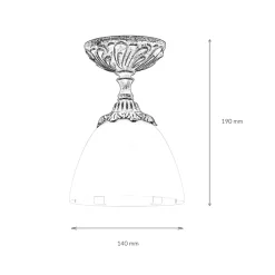 Deckenleuchten|Flurlampen*Giovanni Battista Deckenlampe Messing Glas Jugendstil Handarbeit edel