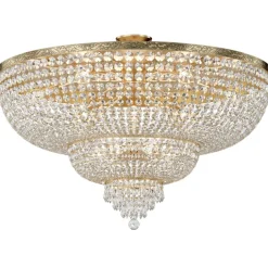 Maytoni Deckenlampe Metall Ø 100 cm in Gold antik E27 rund PAUL< Deckenleuchten|Esszimmer Lampen