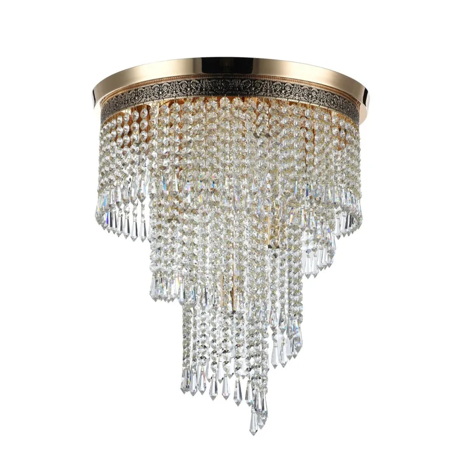 Maytoni Deckenlampe Metall D: 42 cm in Gold E14 rund Klassisch< Deckenleuchten|Schlafzimmer Lampen