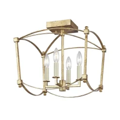 Deckenleuchten|Badezimmer Lampe*Elstead Deckenlampe Metall E14 36,5 cm breit in Antikgold