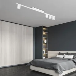 Deckenleuchten|Flurlampen*TK Lighting Deckenlampe Metall 3-flammig Weiß 100 cm lang Metall