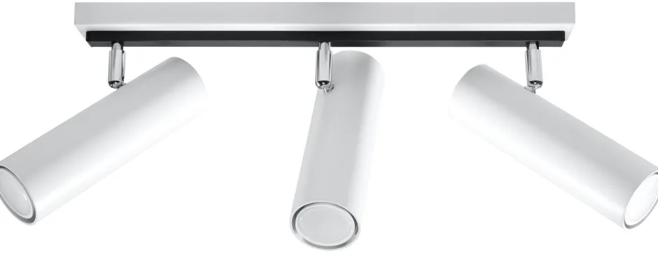 Sollux Deckenlampe Metall 3-flammig L:45cm Modern GU10 DUCCIA< Wohnzimmerlampen|Moderne Lampen