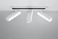 Sollux Deckenlampe Metall 3-flammig L:45cm Modern GU10 DUCCIA< Wohnzimmerlampen|Moderne Lampen