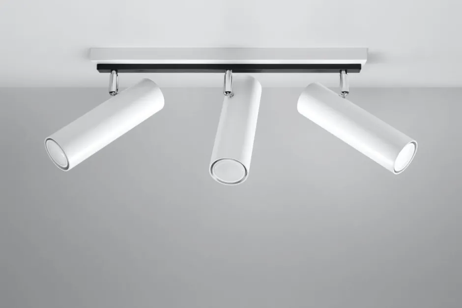 Sollux Deckenlampe Metall 3-flammig L:45cm Modern GU10 DUCCIA< Wohnzimmerlampen|Moderne Lampen