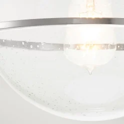 Elstead Deckenlampe Metall Glas D: 28,2 cm rund E27 SAGAR< Deckenleuchten|Badezimmer Lampe